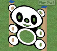 PANDA BALL TOSS PANEL (FREESTANDING - MINI POSTS)