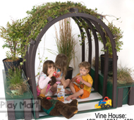 VINE HOUSE 48in W x 48in L x 48in H w/ PLANTERS